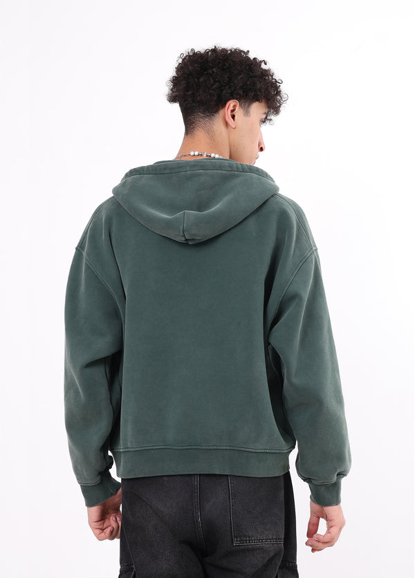 Vintage Fleece Zipper-up Hoodie