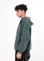 Vintage Fleece Zipper-up Hoodie