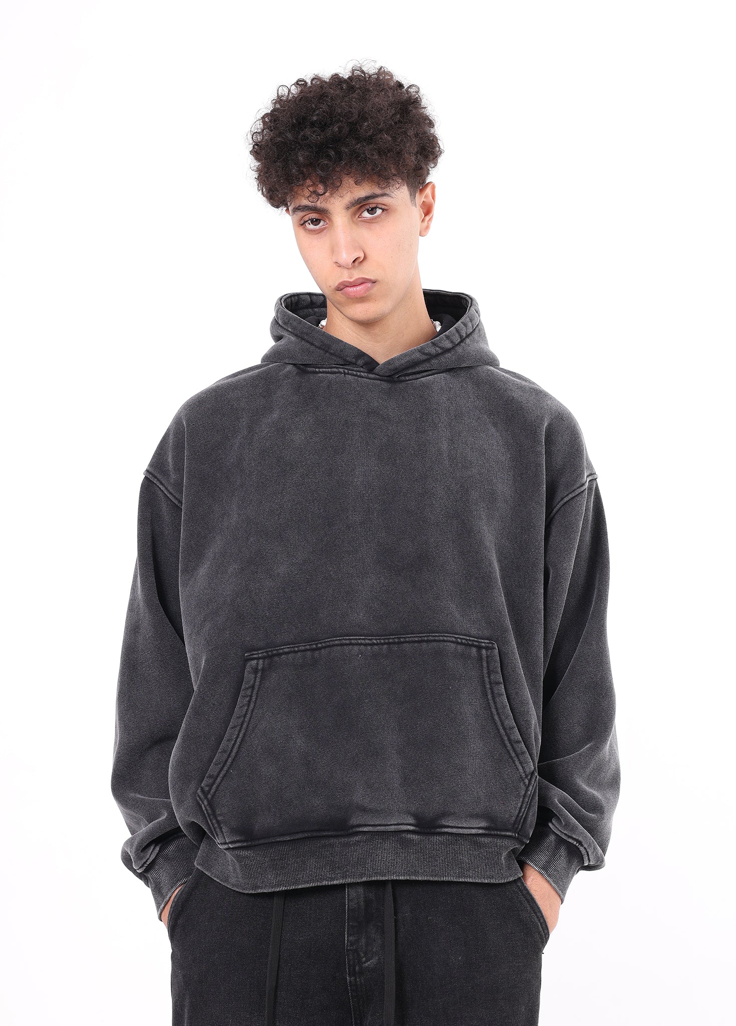 Boxy-Fit Fleece Hooded