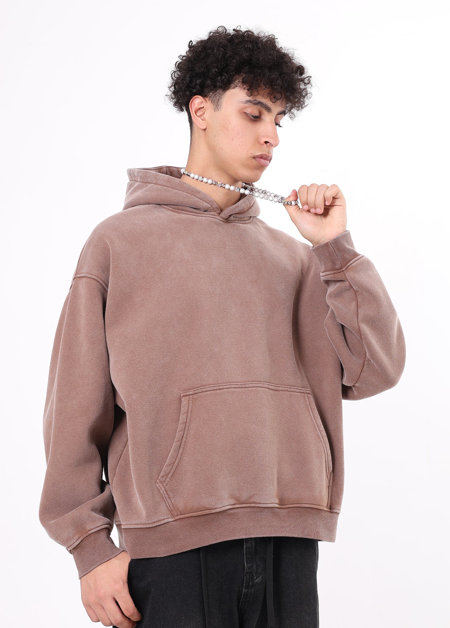 Boxy-Fit Fleece Hooded