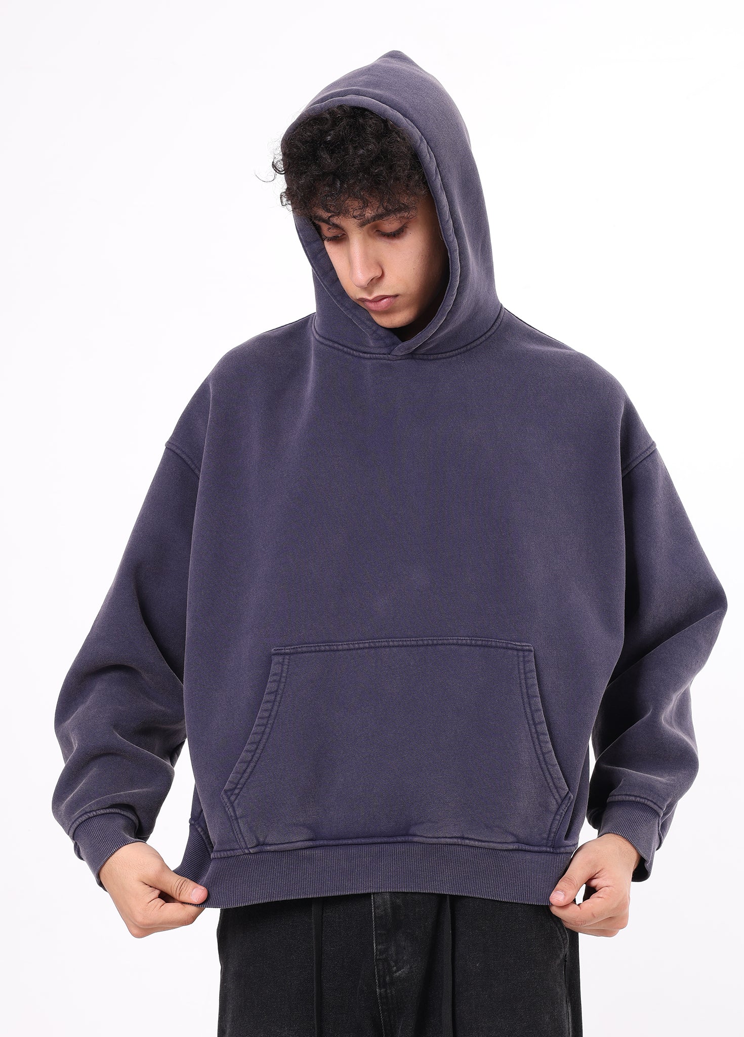 Boxy-Fit Fleece Hooded