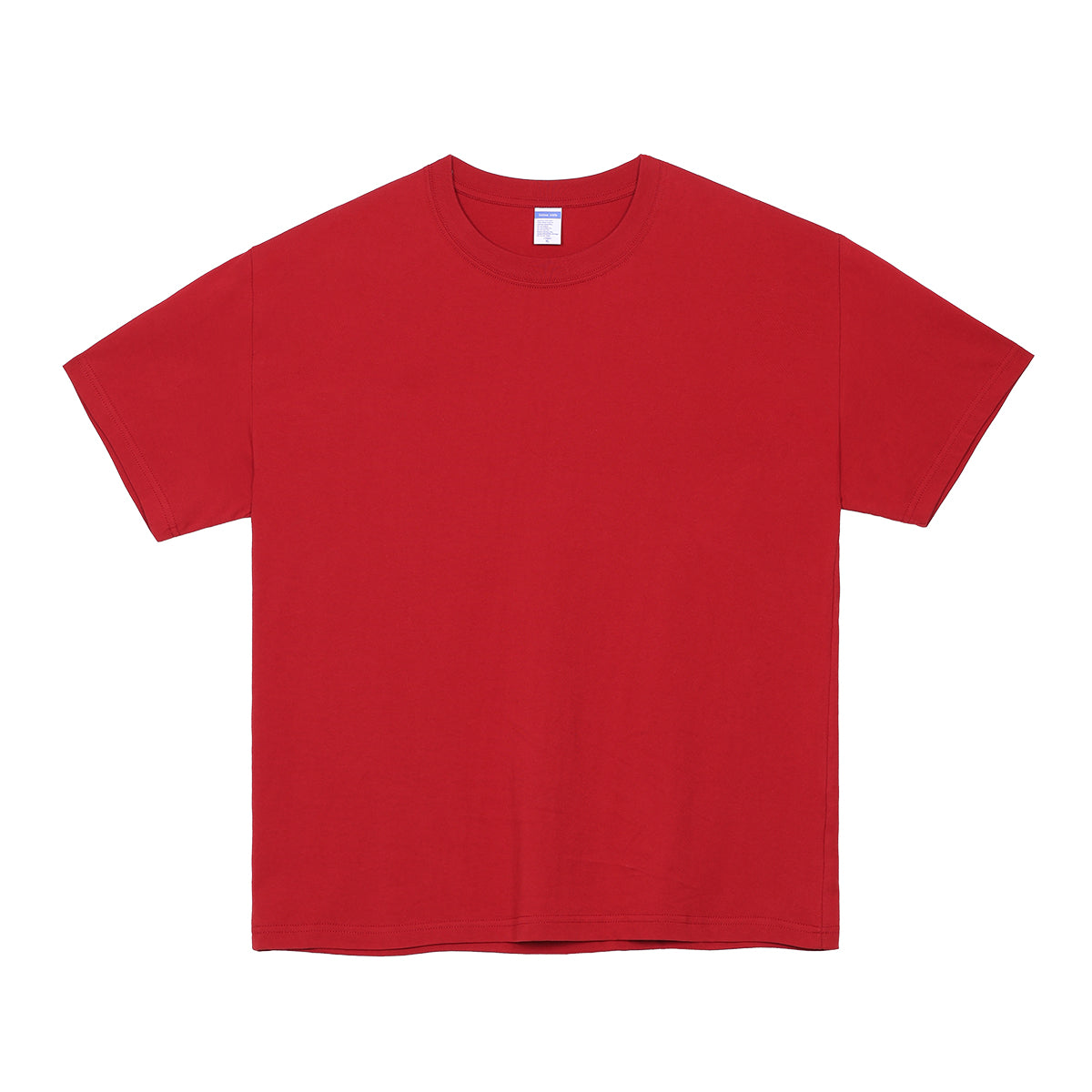 Wholesale 100% cotton 230g heavyweight solid color crew-neck short-sleeve drop-shoulder blank t-shirt
