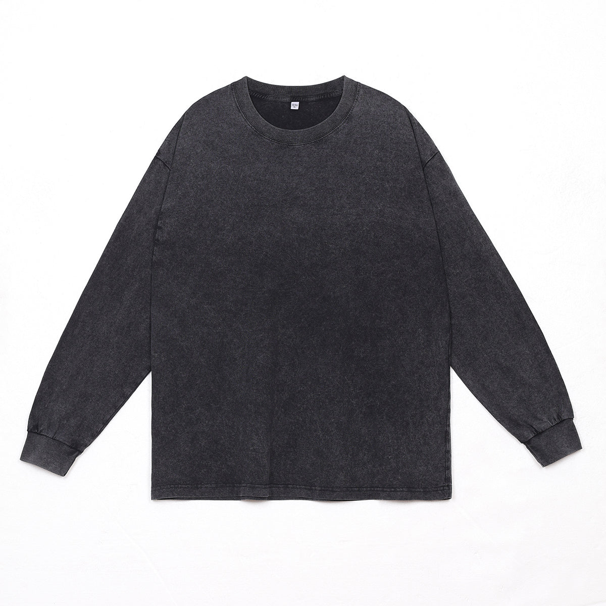 100% cotton, 230g heavyweight vintage distressed washed drop shoulder long-sleeve oversized t-shirt