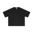High Quality 230GSM 100% Cotton Basic Boxy Short and Wide Short-sleeve T-shirt Solid O-neck T-shirt for Men