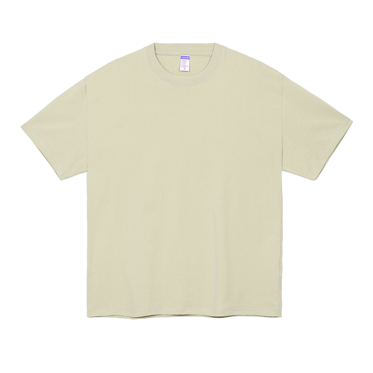 Wholesale 100% cotton 230g heavyweight solid color crew-neck short-sleeve drop-shoulder blank t-shirt